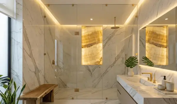 Divisiones de baño modernas en vidrio templado Bogotá